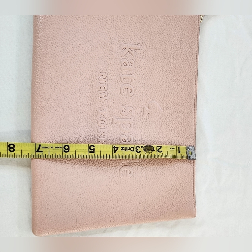 Kate Spade Pink Glitter Zip Clutch Wristlet Pouch Size OS - Picture 7 of 8